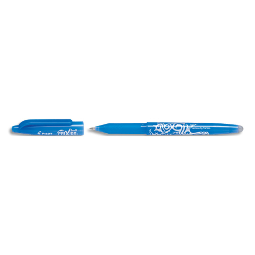 PILOT Roller effaable  encre thermosensible FriXion Ball 07mm. Rechargeable. Encre Bleue ciel
