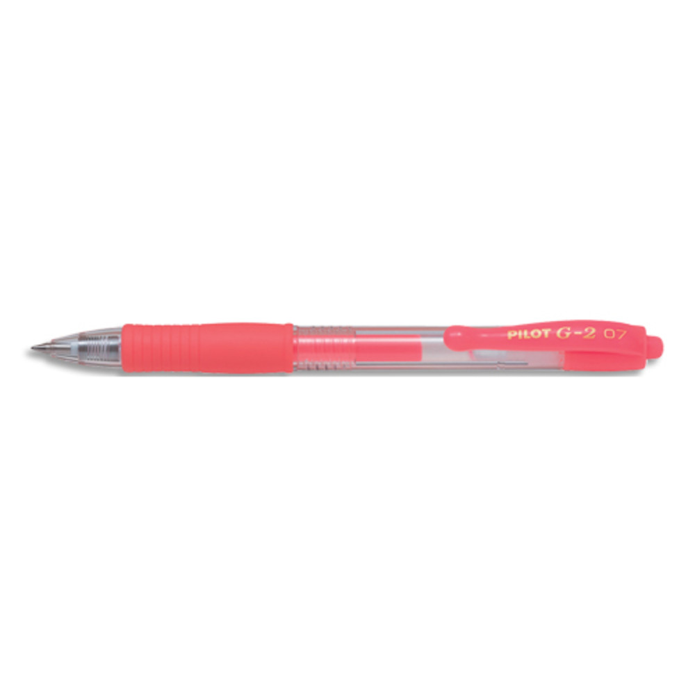 PILOT Stylo roller encre gel G-2. Pointe moyenne 07 RT. Couleur Rouge non