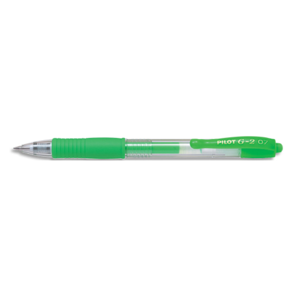 PILOT Stylo roller encre gel G-2. Pointe moyenne 07 RT. Couleur Vert non