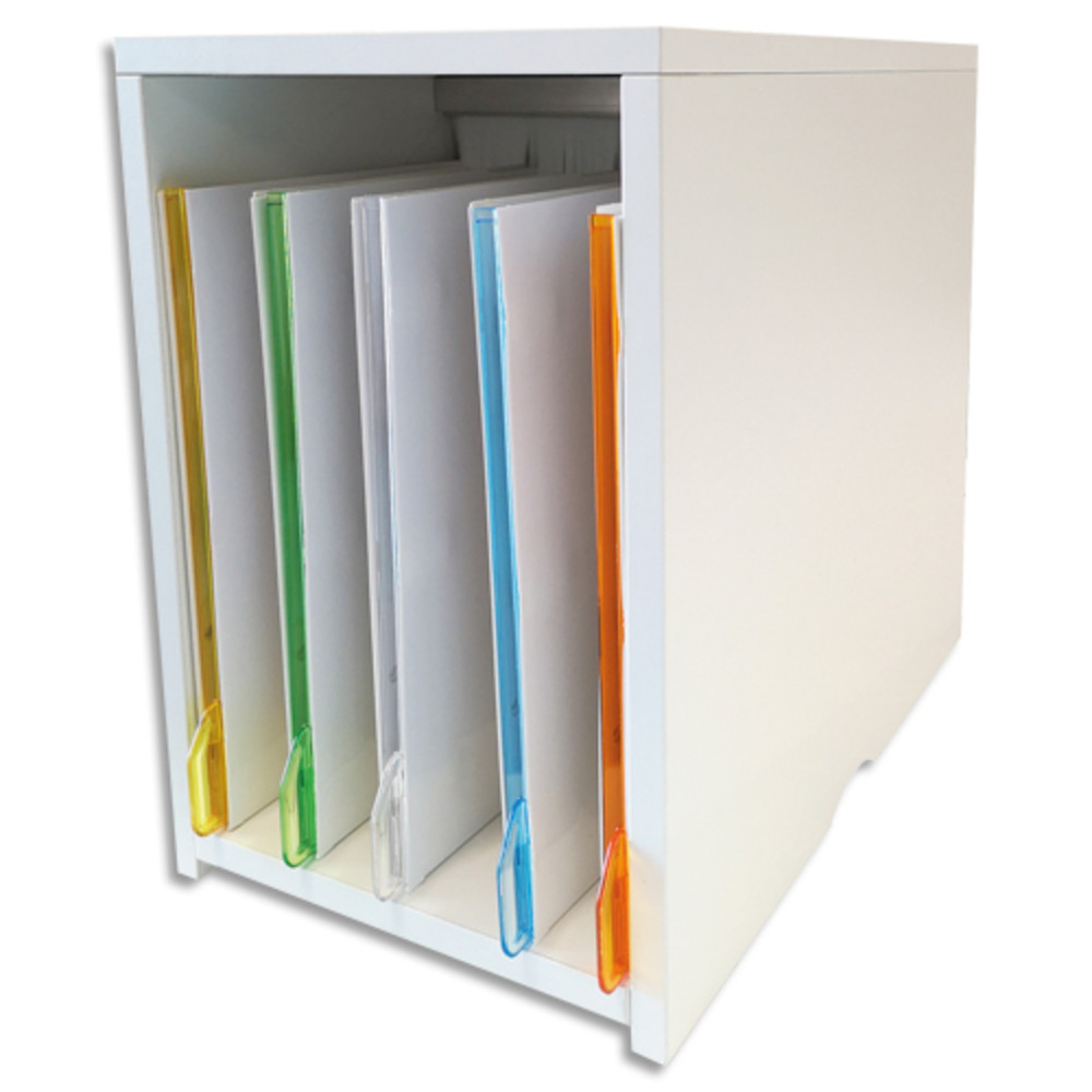 NOVACLASS Module  poser en stratifi 19mm avec 5 chemises coloris assortis. Coloris Blanc