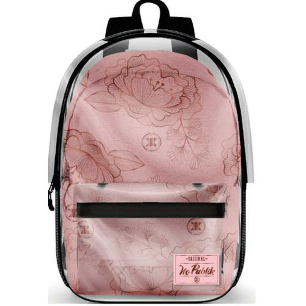OXFORD OFFICE OXFORD Sac Borne Souple NO PUBLIK FLOWER COPPER 1 cmpt 29x43x14 cm. Dcor srigraphi, coloris Rose.