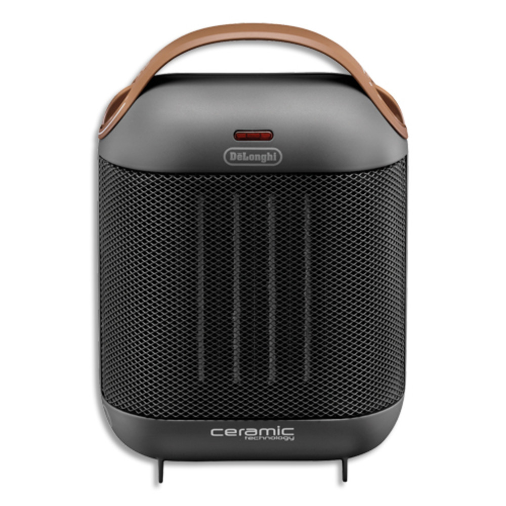 DELONGHI Radiateur soufflant HFX 30C18.AG Gris Asphalte 1800W technologie cramique L19,2 x H27 x P13,7cm
