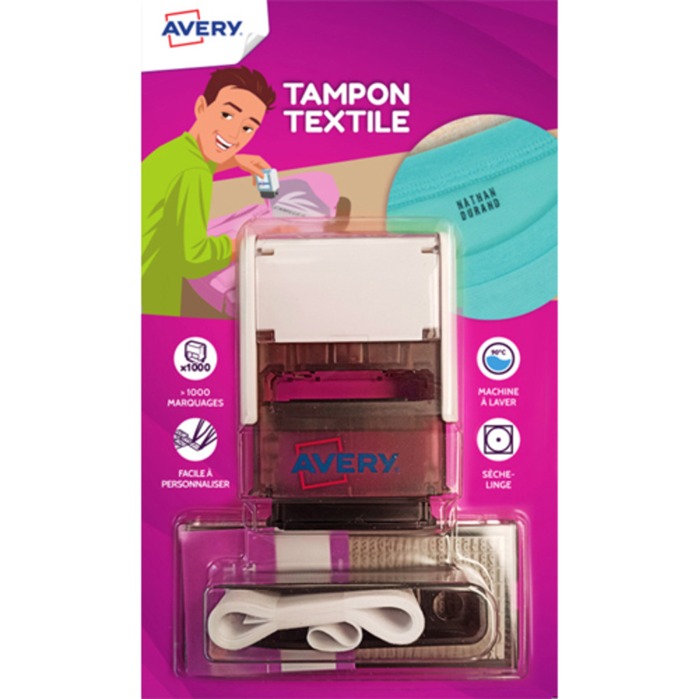 AVERY Tampon textile, rsistant au lavage