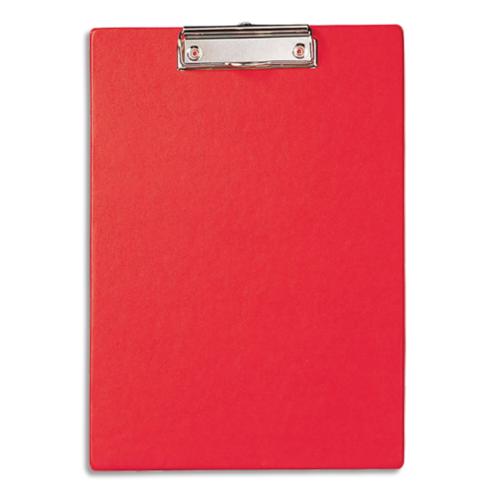 MAUL Porte-bloc simple A4 en PVC avec pince mtal. Coloris rouge