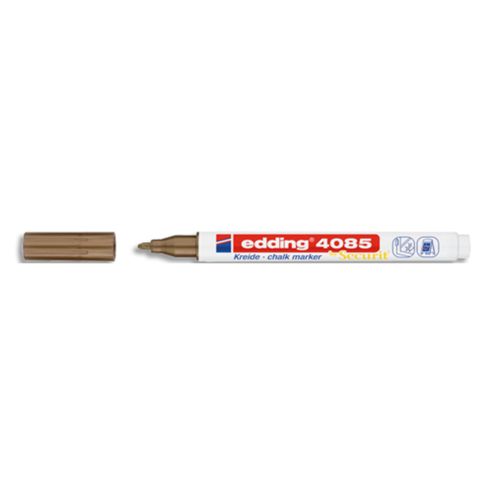 EDDING Marqueur craie liquide E-4085 pointe ogive 1-2mm base eau. Effaable chiffon humide.Coloris cuivre