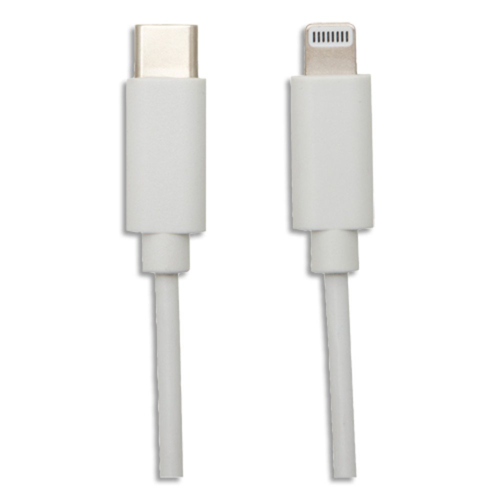 APM Cble Lightning certifi MFI / Type C 1 mtre Blanc