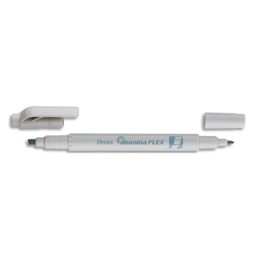 PENTEL Surligneur ILLUMINA FLEX bi-pointe 2,5/4,2mm. Coloris gris