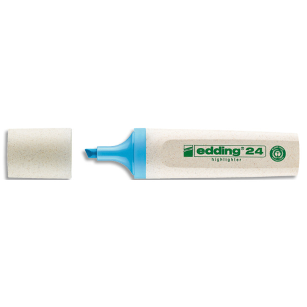 EDDING Surligneur ECOLINE-24 pointe biseaute a une largeur de trait de 2  5 mm. Couleur bleu