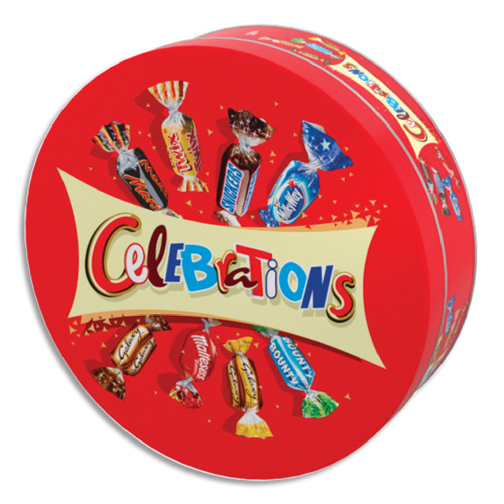 MARS CELEBRATION Assortiment de chocolats au lait fourrs et de biscuits enrobs de chocolat au lait 435g