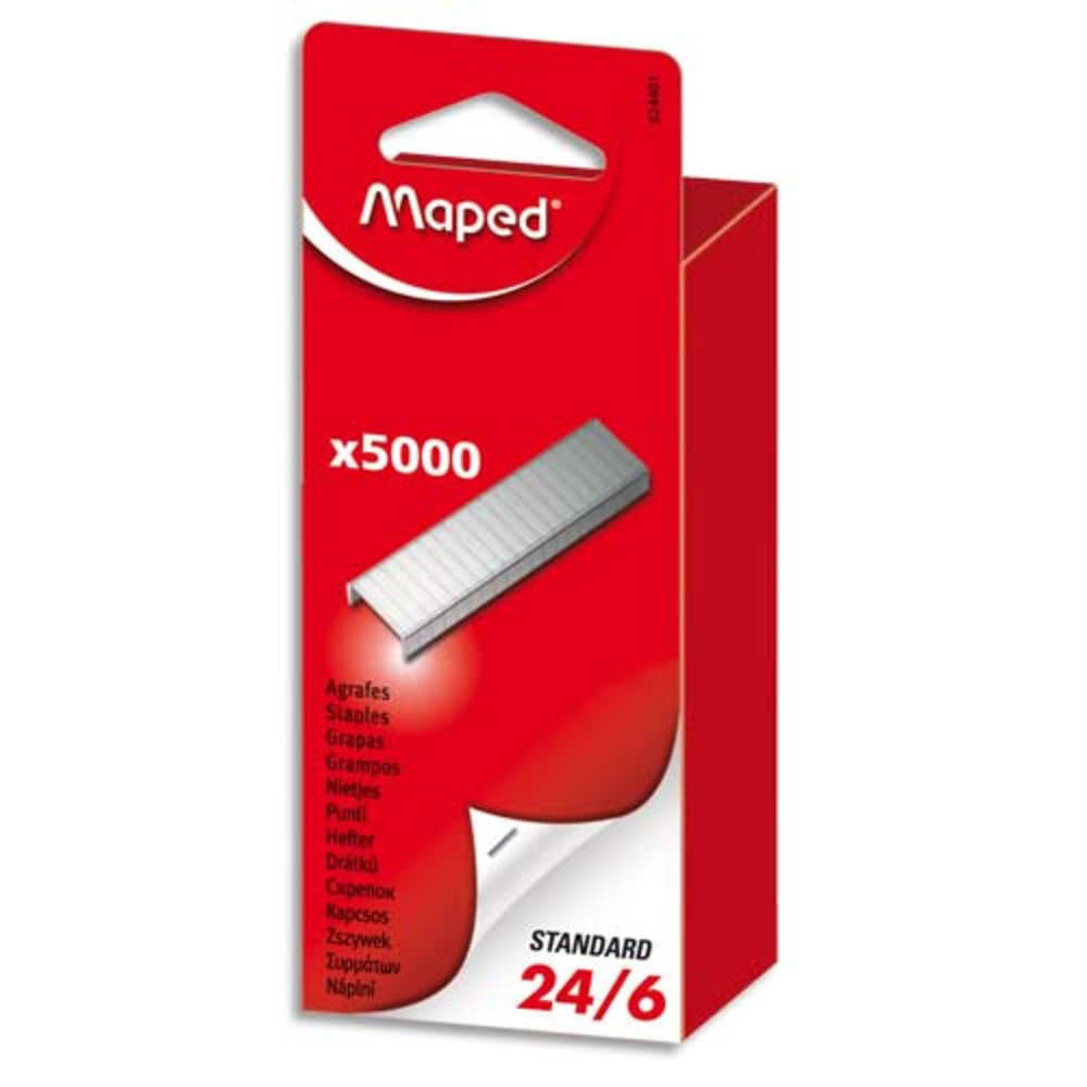 MAPED Bote brochable de 5 000 agrafes 24/6