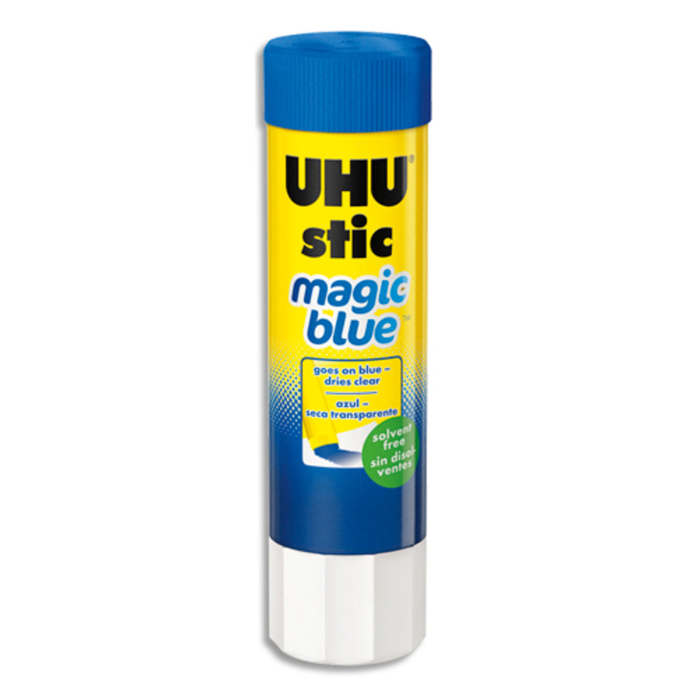 UHU Stick Magic 8g colle Bleue qui devient transparente au schage