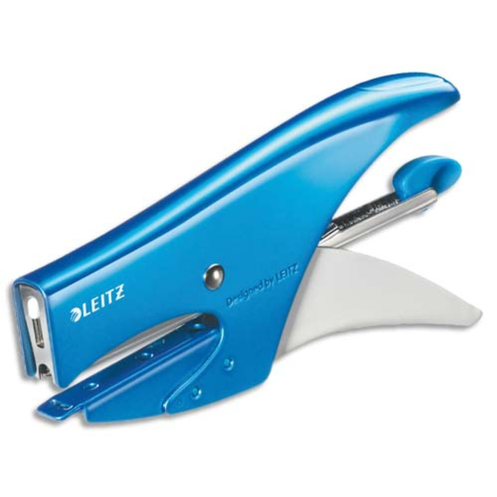 LEITZ+Pince+agrafeuse+WOW,+agrafes+n°10,+capacite+15+feuilles,+bleu