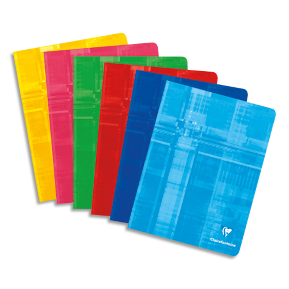 CLAIREFONTAINE Cahier piqre 48 pages grands carreaux Seys petit format 17x22. Couverture carte