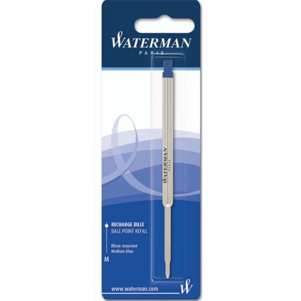 WATERMAN Blister 1 recharge bille moyenne coloris Bleu