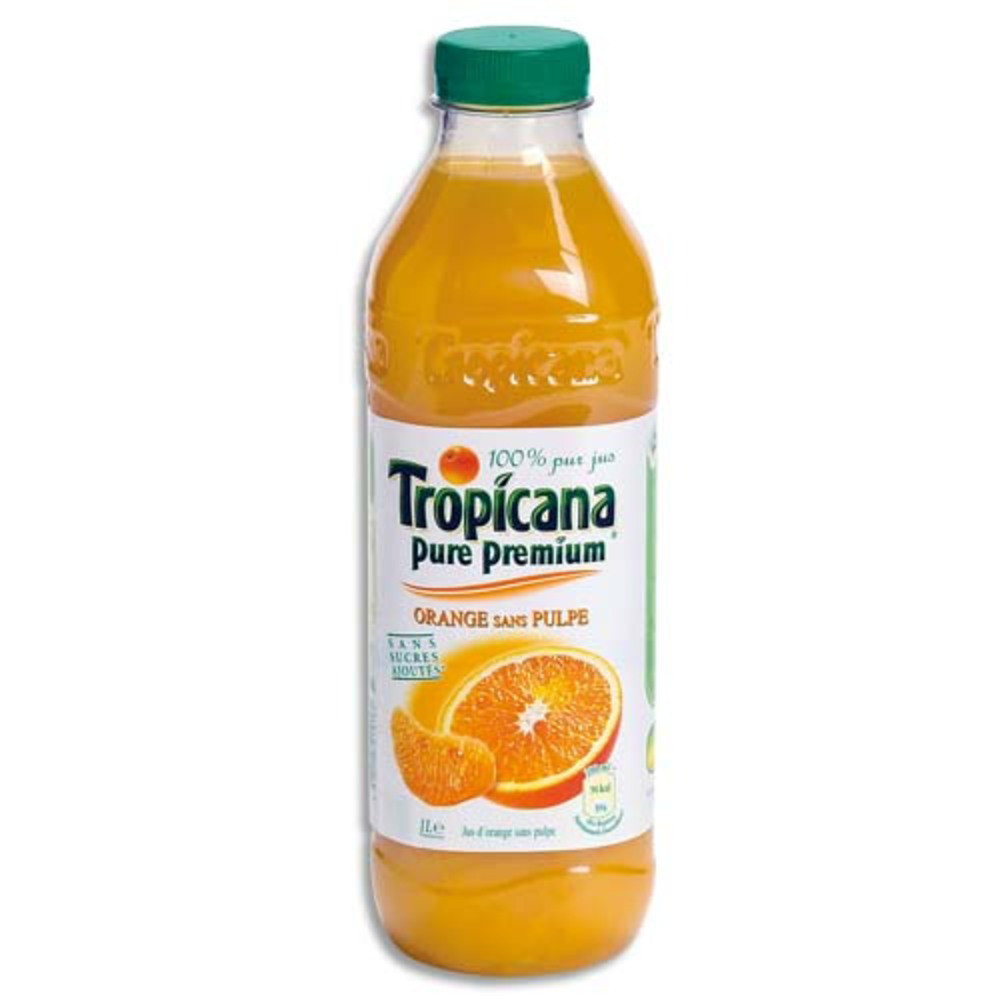 TROPICANA Bouteille plastique d'1 litre de jus d'Orange