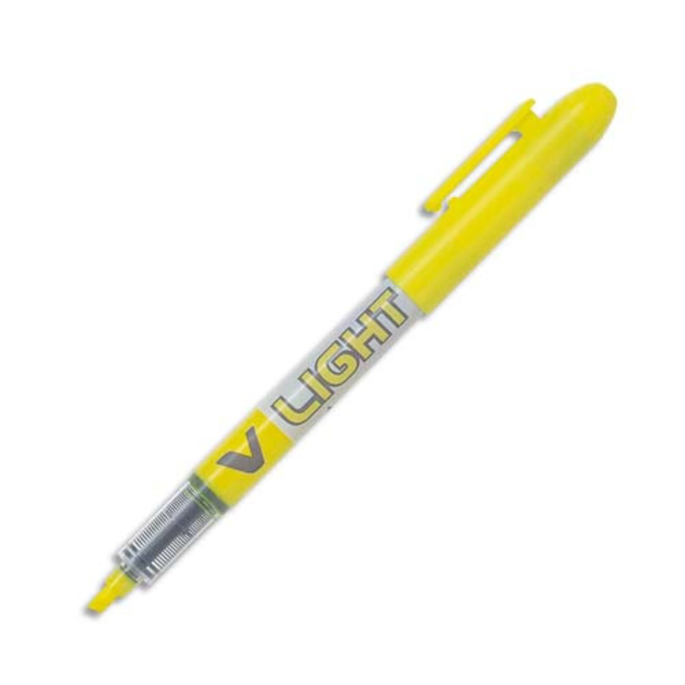 PILOT Surligneur de poche pointe biseaute encre liquide coloris Jaune V-LIGHT