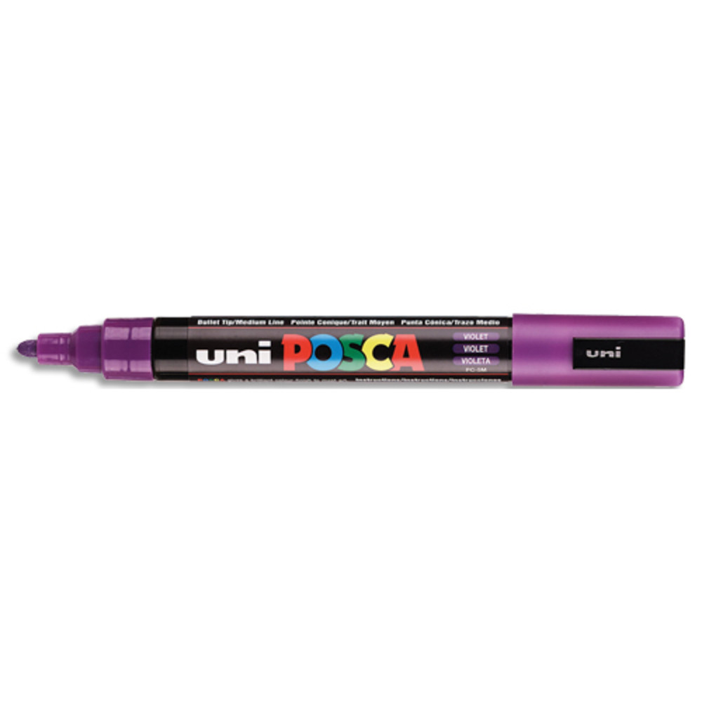 UNI POSCA POSCA Marqueur peinture. Pointe moyenne de 1,8  2,5mm (PC5M). Couleur violet