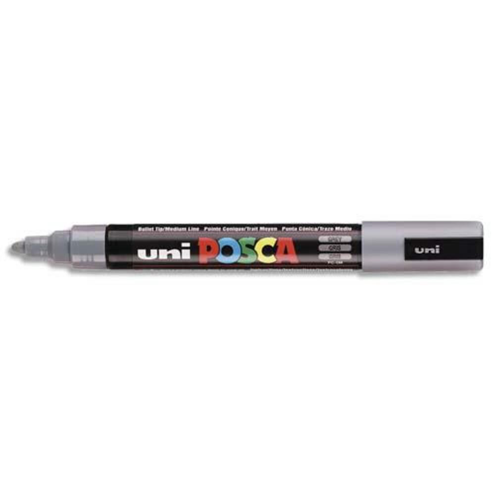 UNI POSCA POSCA MARKER Marqueur pointe conique moyenne,  base d'eau, encre  pigmentation Gris