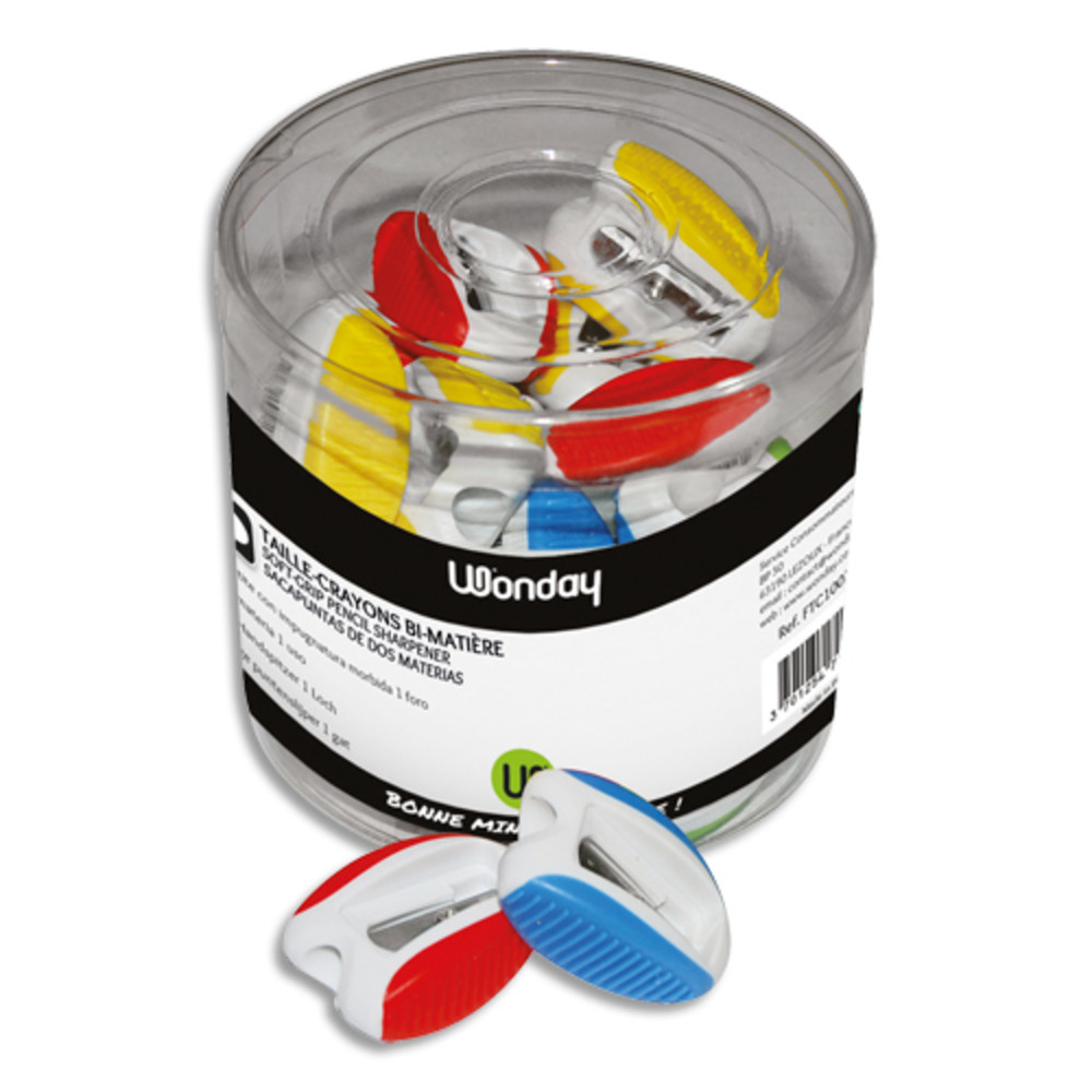 WONDAY Taille-crayons 1 usage bi-matire