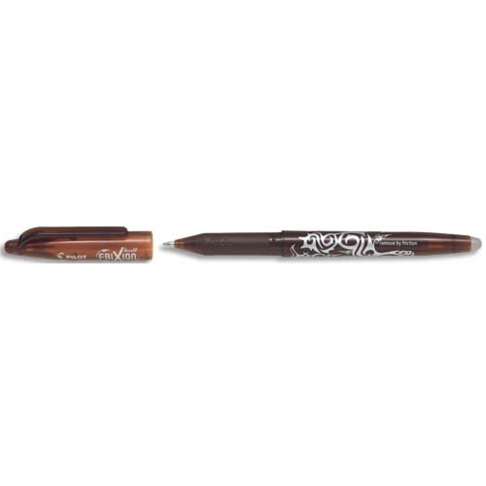 PILOT Stylo bille encre gel qui s'efface  l'aide de la gomme en bout de stylo FriXion Marron