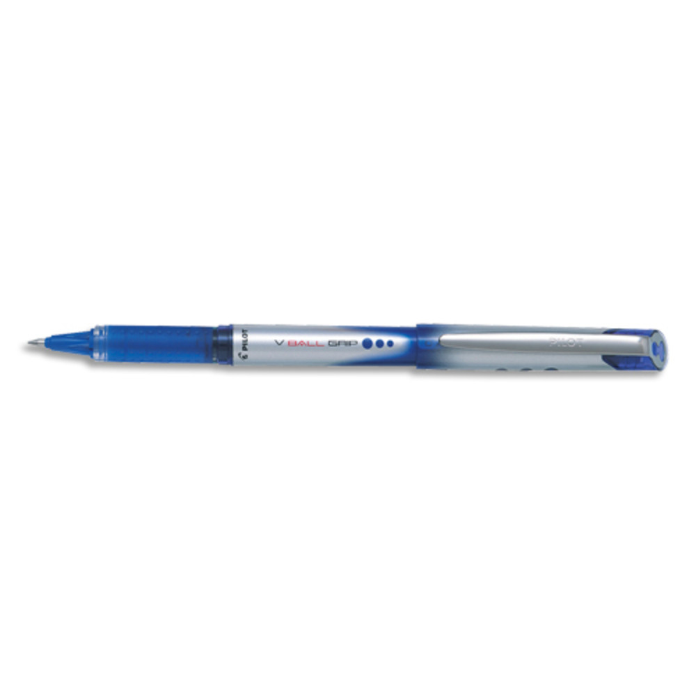 PILOT Stylo roller pointe mtal 1 mm encre liquide Bleue + rgulateur de dbit V-BALL GRIP