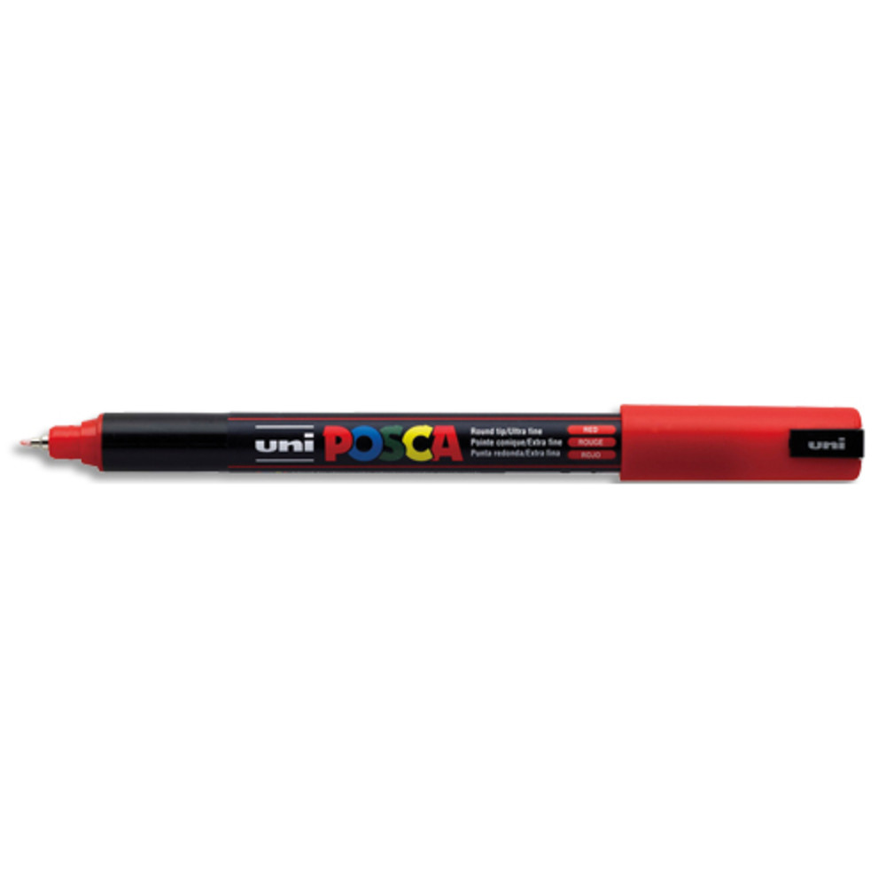 UNI POSCA POSCA Marqueur peinture. Pointe extra fine de 0,7  1 mm (PC1MC). Couleur Rouge