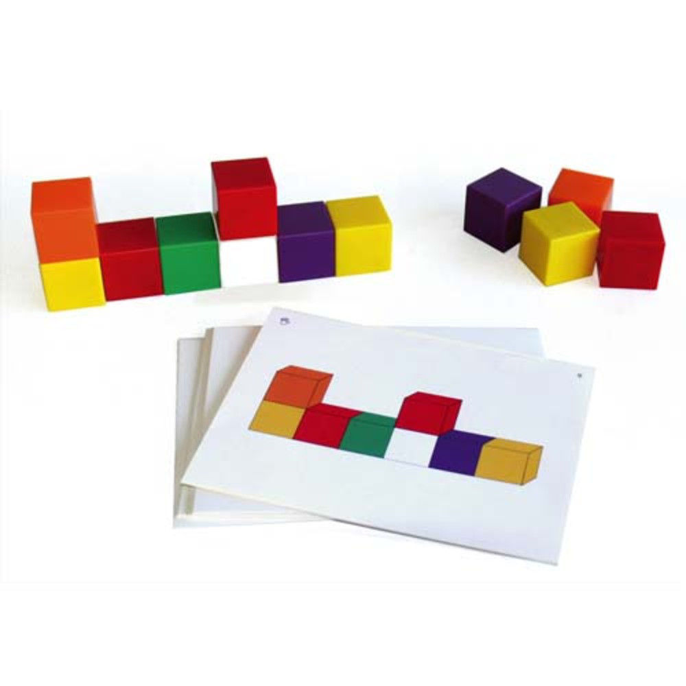 OZ INTERNATIONAL Jeu de gomtrie dans l'espace, 76 cubes 20x20 mm et 30 fiches modles