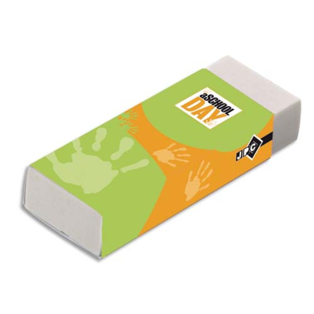 WONDAY Gomme plastique Blanche rectangulaire - Modle standard, tous usages - En bote prsentoir