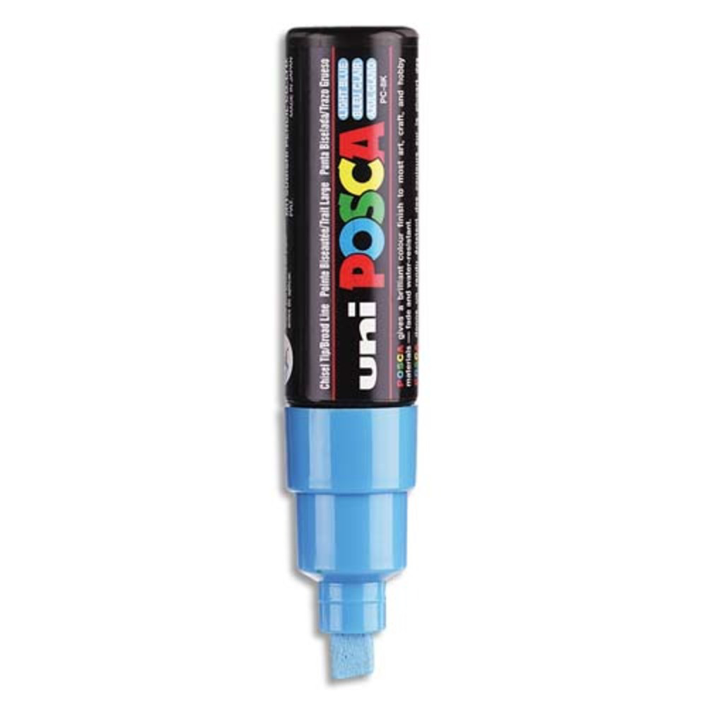 UNI POSCA POSCA Marqueur peinture encre Bleu clair  pigmentation et base eau pointe moyenne biseaute