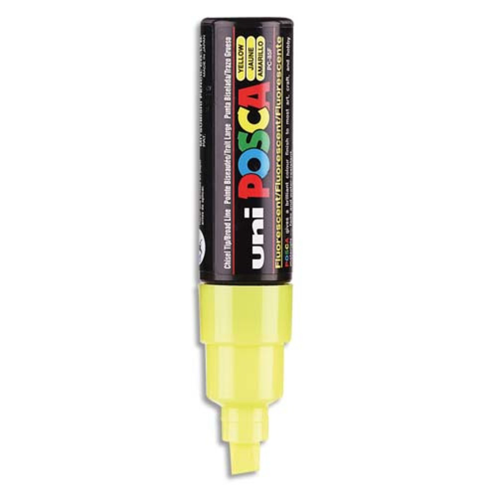 UNI POSCA POSCA Marqueur peinture encre Jaune  pigmentation et base eau pointe moyenne biseaute