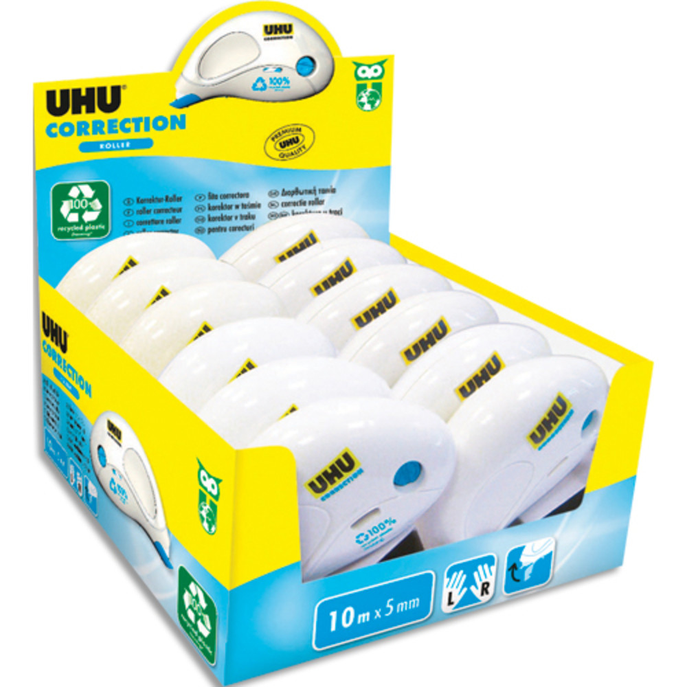UHU Pack conomique de 10 rollers de corrections compact 10mx5mm + 2 gratuits