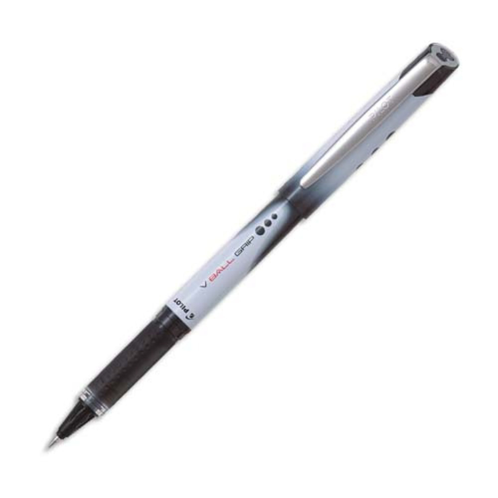 PILOT Stylo roller pointe mtal 0,5 mm encre liquide Noire + grip confort V-BALL GRIP