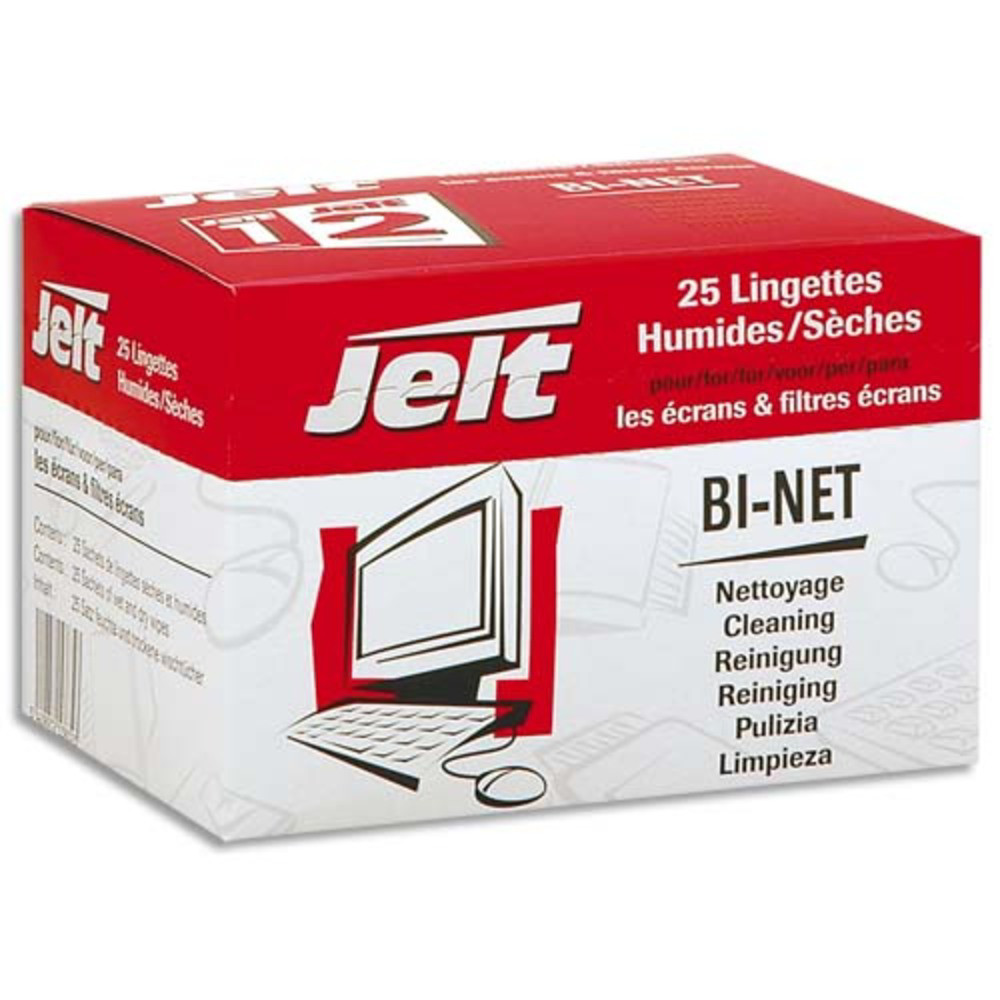 JELT Bote de 25 lingettes bi-net