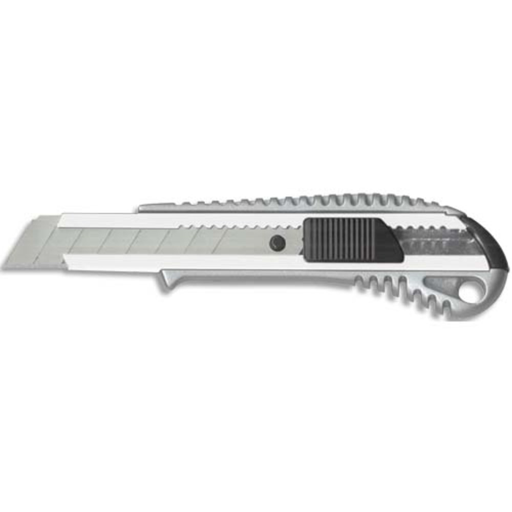 WONDAY Cutter tout mtal pour lame de 18mm, prise en main ergonomique, bouton pressoir autobloquant
