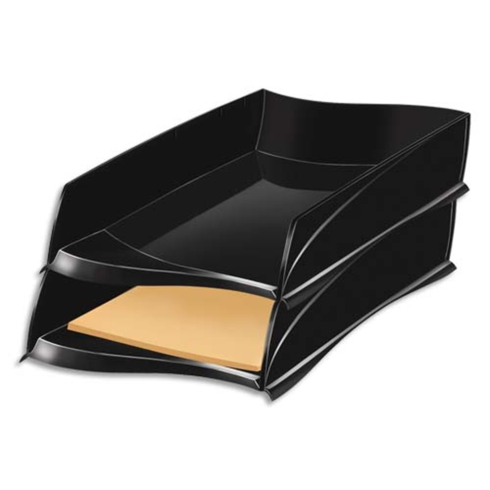 CEP Corbeille  courrier Ellypse, dimensions : L25,7 x H8,2 x P38 cm, coloris graphite