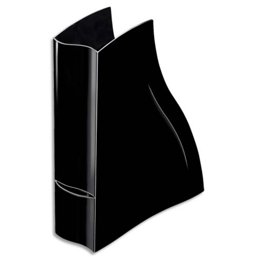 CEP Porte-revues Ellypse en polystyrne - Dimensions : H32,5 x P27,8 cm, Dos 8,3 cm Noir