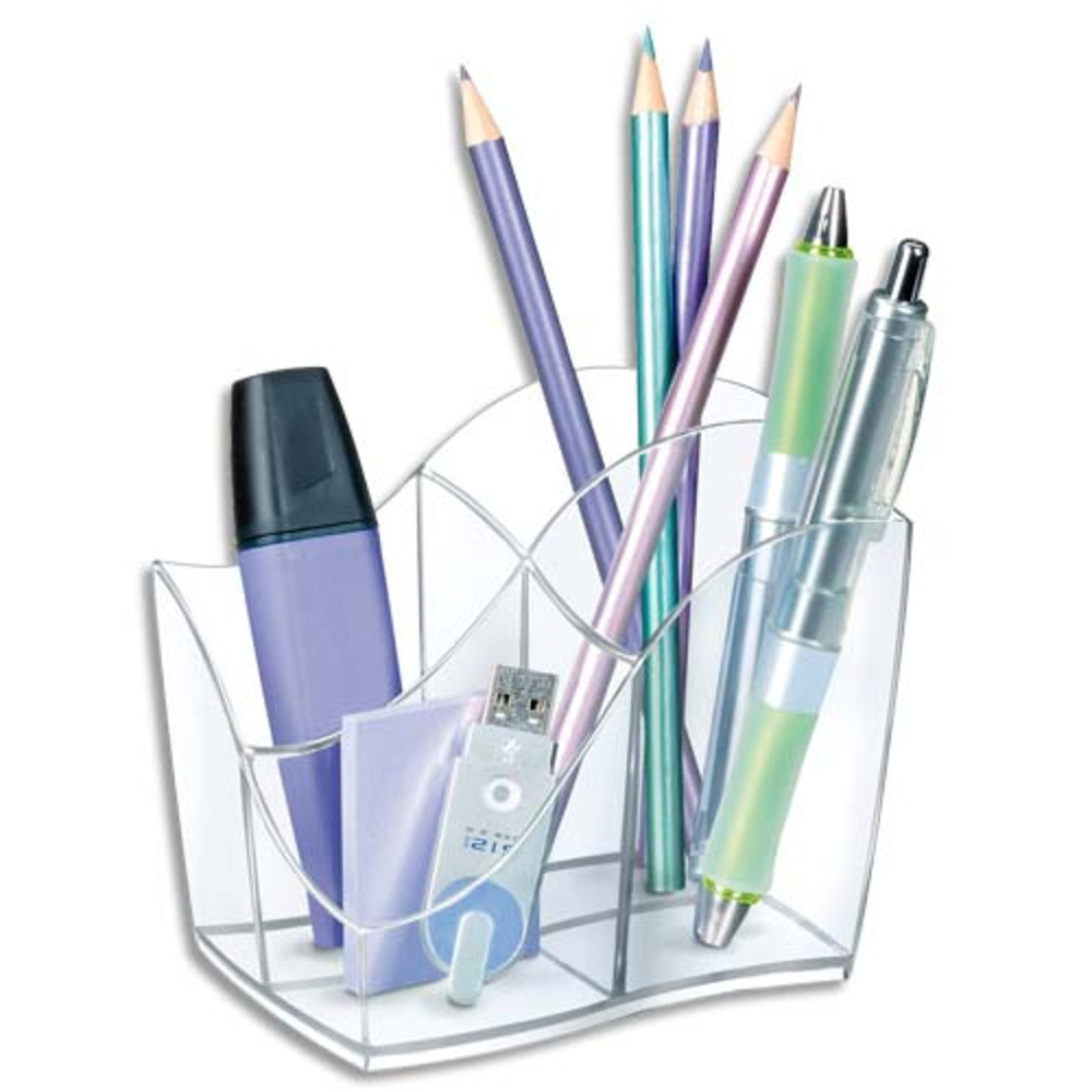 CEP+Multipot+Ellypse+4+compartiments,+Dimensions+L11,8+x+H9,8+x+P8,9+cm,+coloris+Cristal