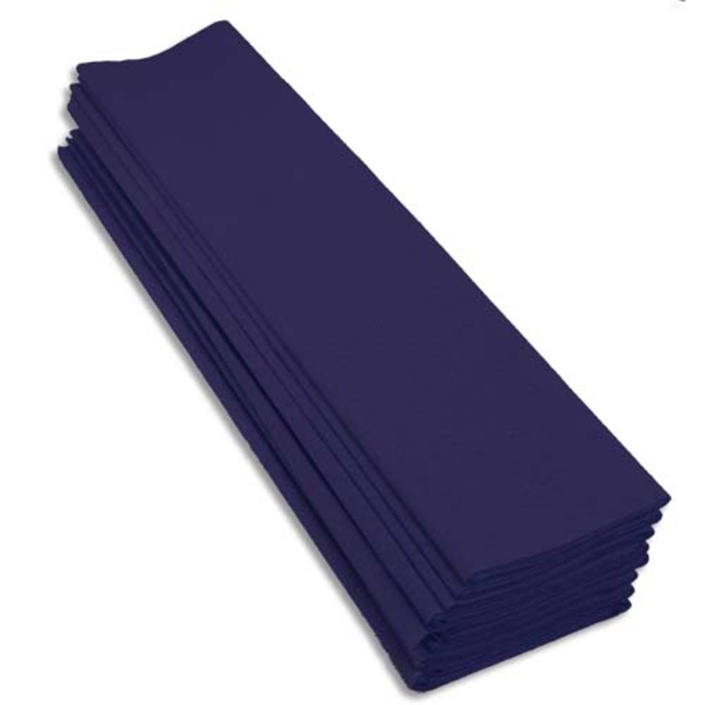 CLAIREFONTAINE Paquet de 10 feuilles Crpon M40 2x0,50m Bleu marine