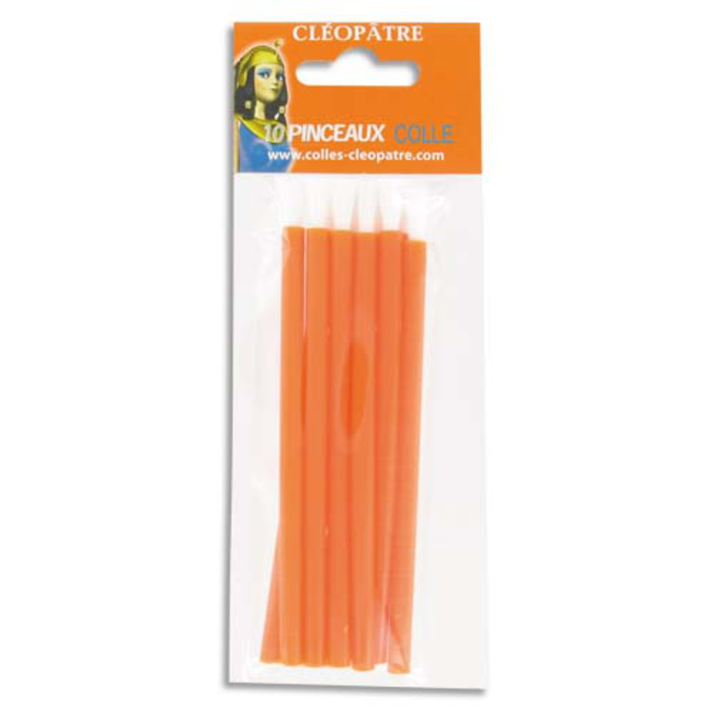 CLEOPATRE+Sachet+de+10+pinceaux+à+colle+manche+plastique