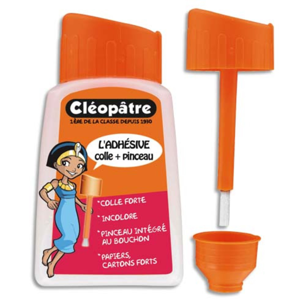 CLEOPATRE Colle synthtique transparente / flacon avec pinceau 80 ml