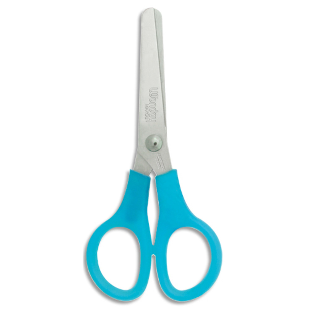 WONDAY Ciseaux colier co 10 cm, manche moul bouts ronds coloris Orange ou Bleu