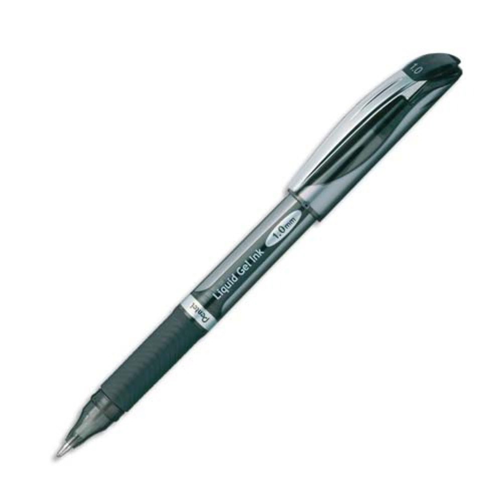 PENTEL Roller  encre gel rechargeable ENERGEL. Pointe large de 1mm. Coloris noir