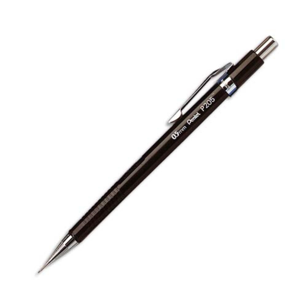 PENTEL Porte-mine technique 0,5 mm rechargeable corps plastique canon fixe 4 mm P200