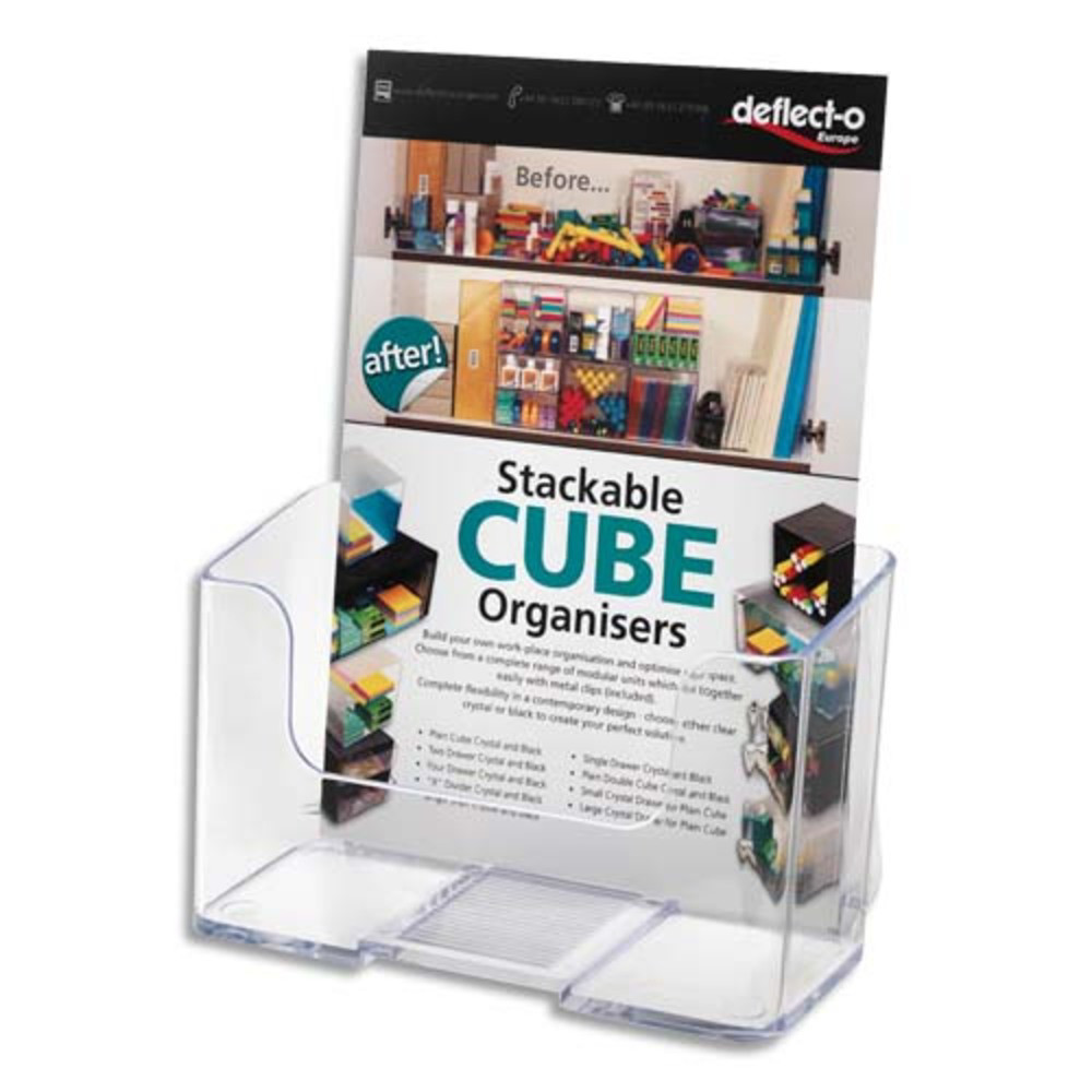 DEFLECTO+Porte-brochures+A4+vertical+une+case+A5