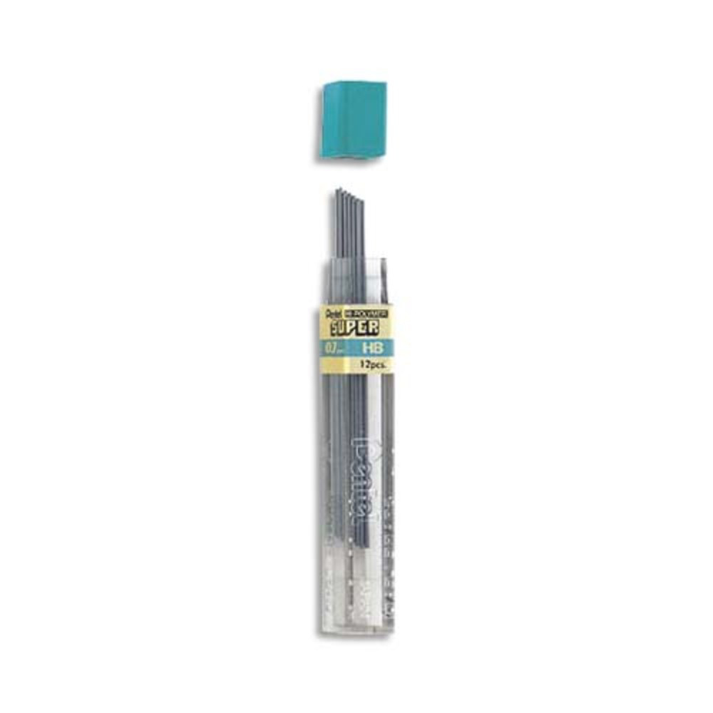 PENTEL Etui de 12 mines SUPER 0,7 mm Hi-Polymer haute qualit HB M50