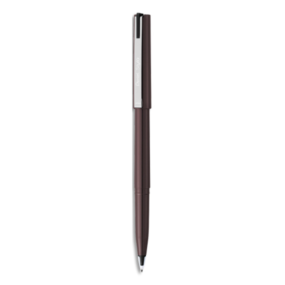 PENTEL Stylo feutre plume pour droitier et gaucher. Trac de 0,4  0,6mm. Encre noire