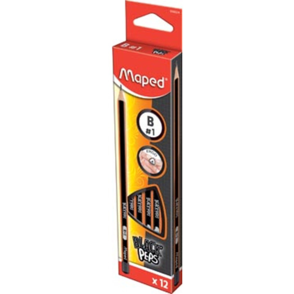 MAPED Crayons Graphite BLACK'PEPS B en bote carton