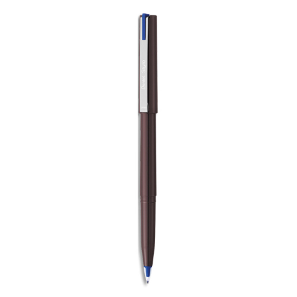 PENTEL Stylo feutre plume pour droitier et gaucher. Trac de 0,4  0,6mm. Encre bleue
