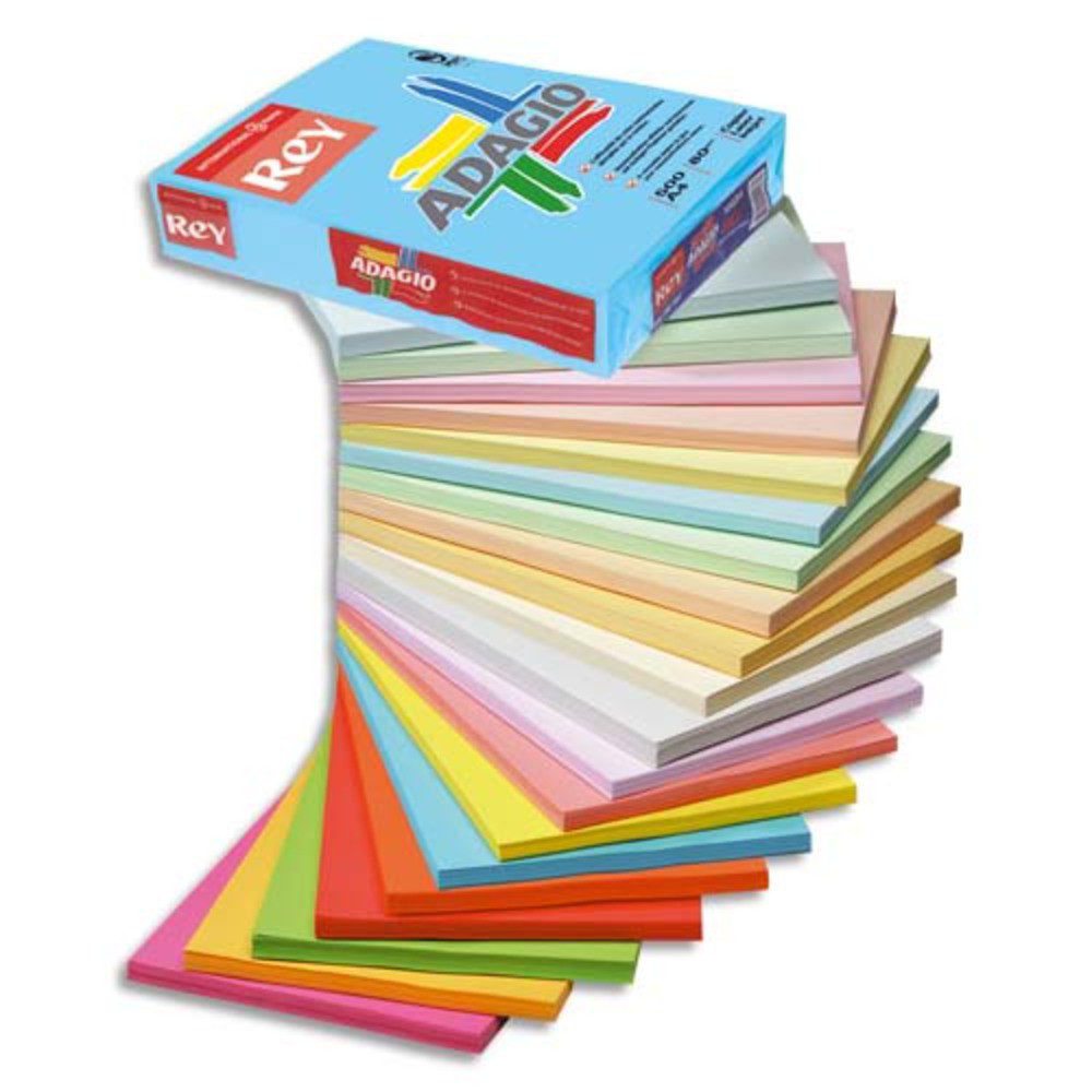 REY Ramette 500 feuilles papier couleur intense ADAGIO Rouge intense A4 80g
