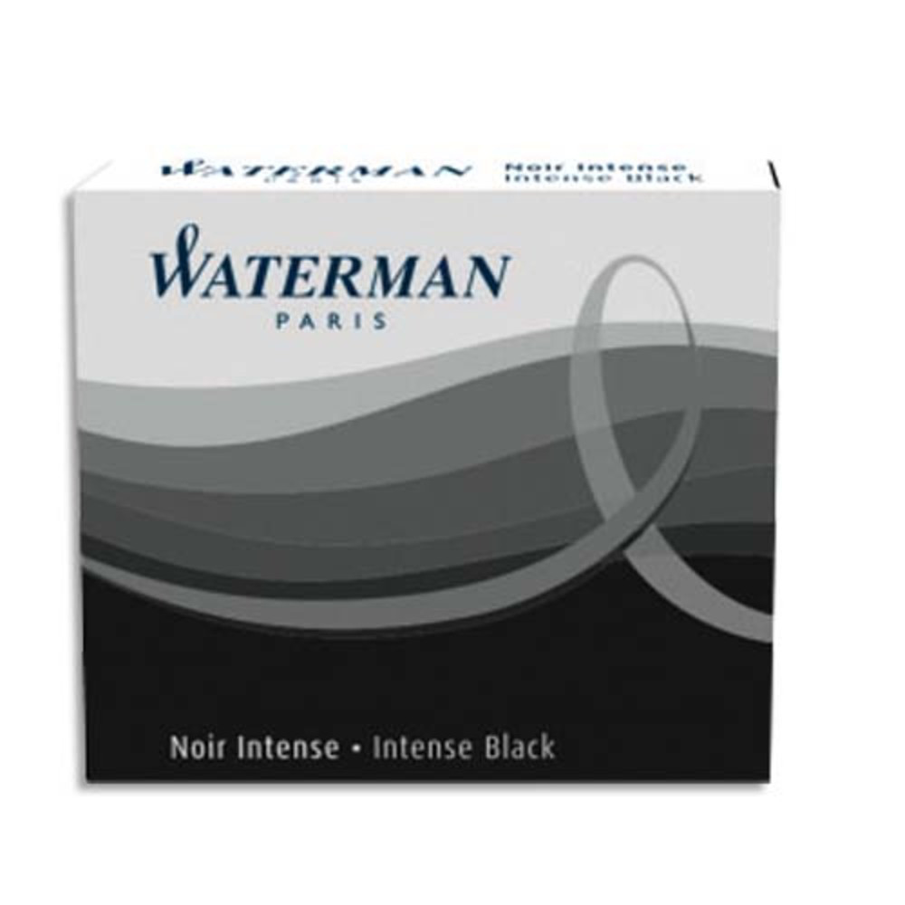 WATERMAN Etui de 6 mini cartouches encre Noire intense